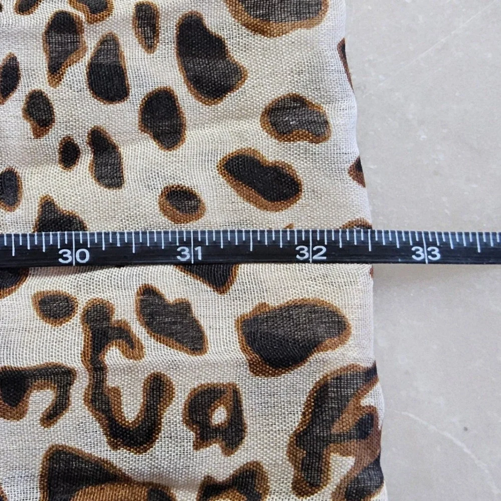 Animal Print Infinity Scarf Brown Oblong Lightweight Fashion Accessory‎ Women